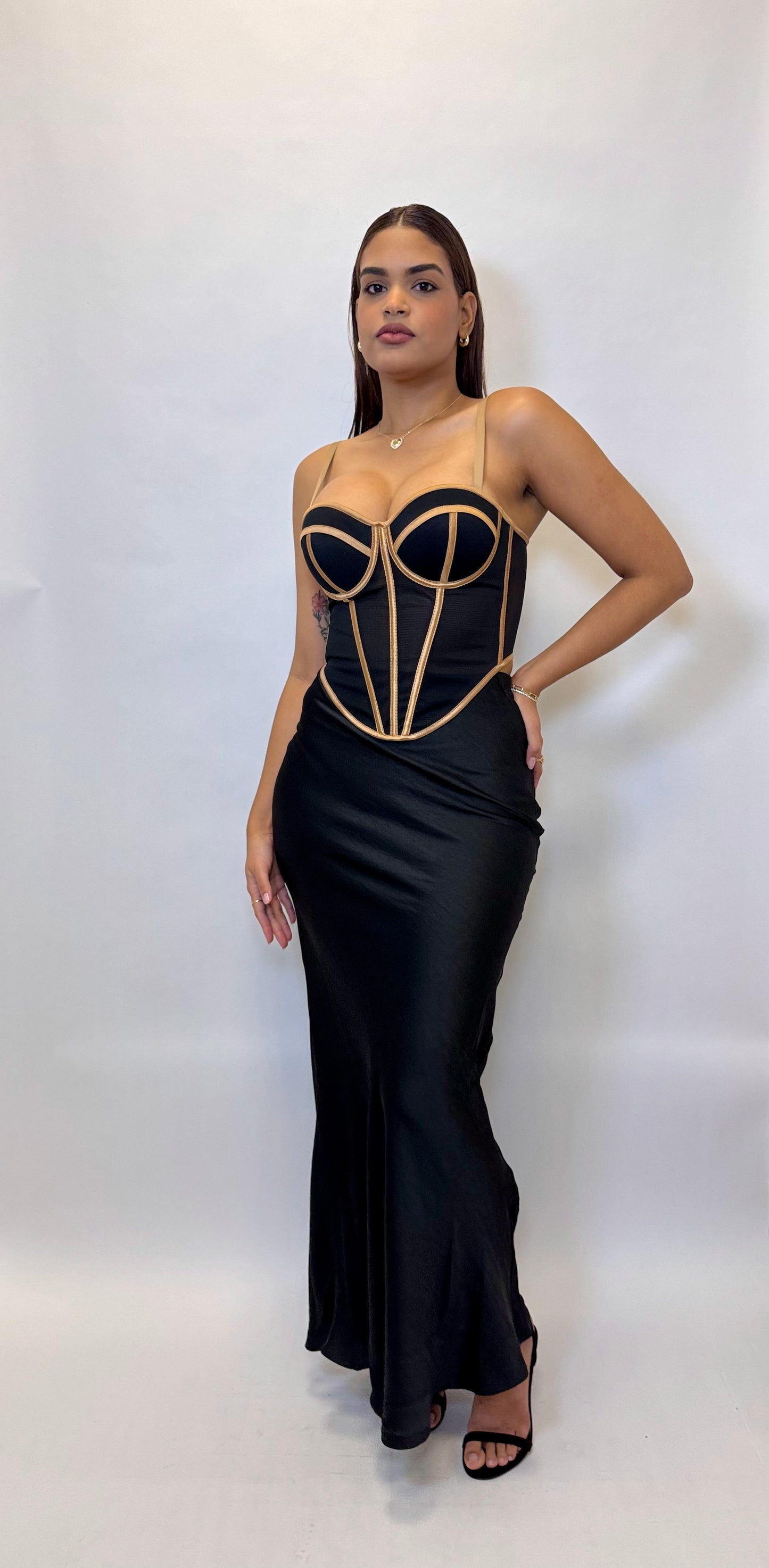 Golden Frame Corset Dress