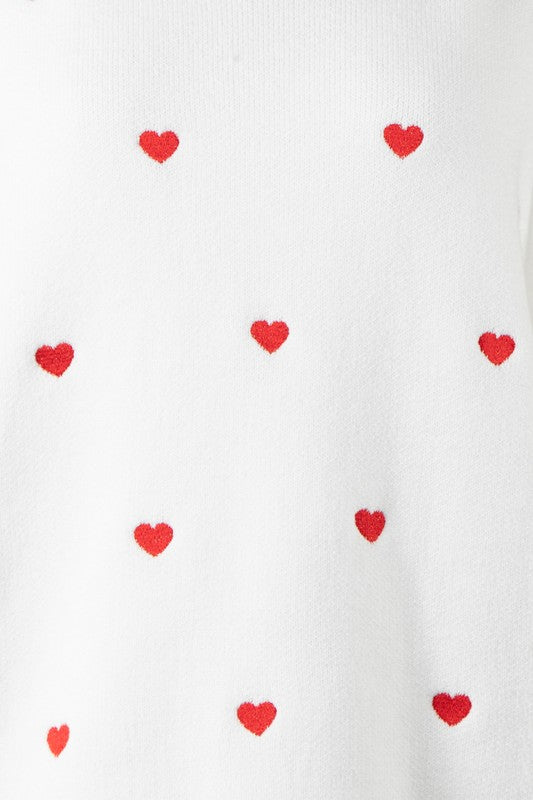 Heart White Sweater