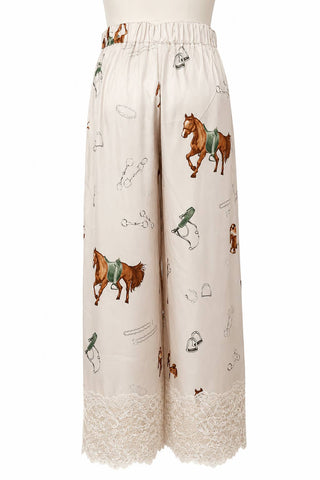 Western Equestrian Lace Satin Pants