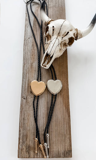 Western Bolo Tie Long Pendant Necklace