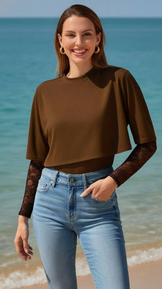 Greta Cotton Lace Mix Bodysuit