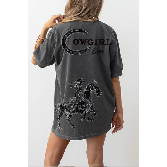 COWGIRL ERA  GRAPHIC  OVERSIZED TEE