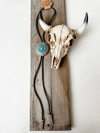 Western Bolo Tie Long Pendant Necklace
