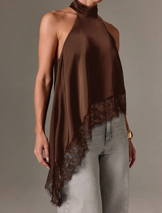 Amara Satin Lace Top