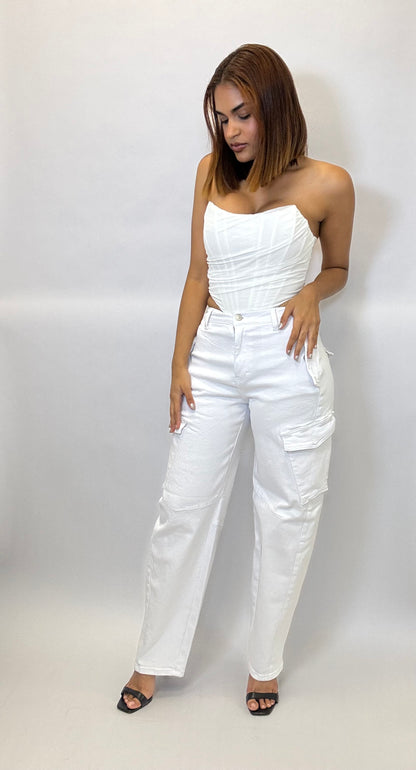Pant Cargo White