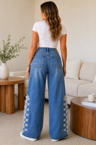Luxe Loop Wide Leg Jeans