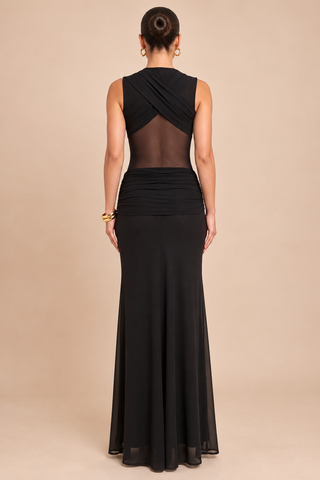 Évora Black Maxi Dress