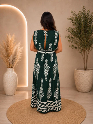 Emerald Grace Maxi Dress