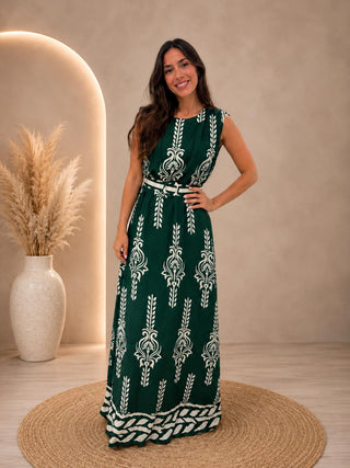 Emerald Grace Maxi Dress