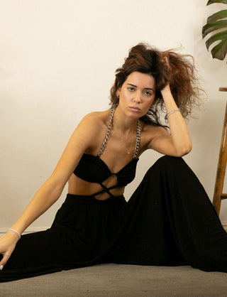 Naty Silver Chain Jumpsuit