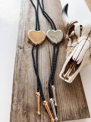 Western Bolo Tie Long Pendant Necklace