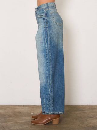 Horse Scarf Digital Print Baggy Jeans